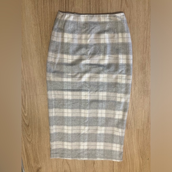 Vintage Louben tartan Winter Skirt Wool blend size medium/8 plaid wrap - Picture 3 of 7